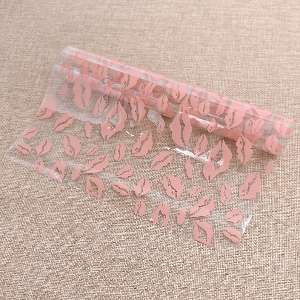 A4 29*21 см модный принт красных губ прозрачная ткань ПВХ для женщин сумка обувь