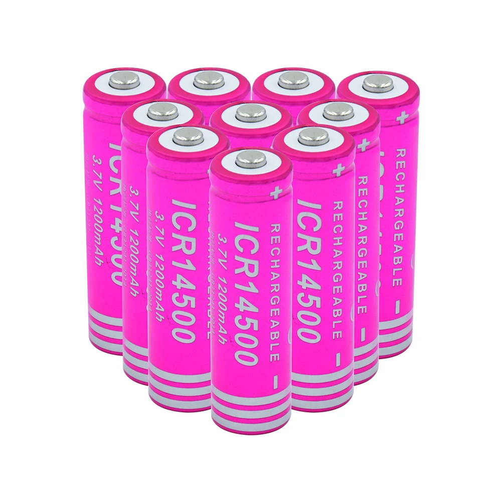 14500 литиевая батарея 1200mAh 3,7 V перезаряжаемая высокоразрядная высокотоковая батарея для Светодиодный фонарь-фонарик