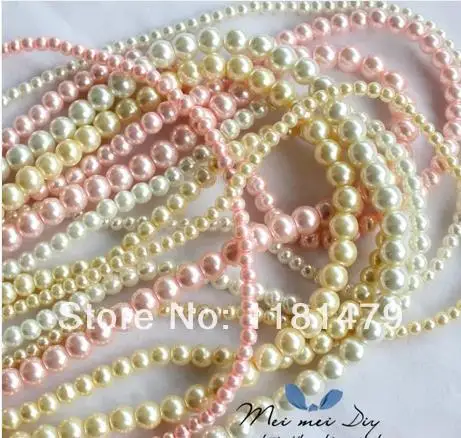 300pcs 8mm plastic round pearl chain pink cabochon beaded trims sewing on appliques embellishment diy projects craft kits | Дом и сад