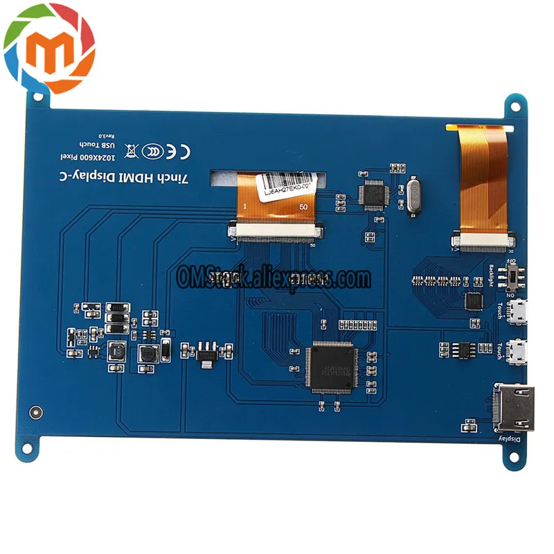 Новый 7 &quotRaspberry pi 3 емкостный Сенсорный экран ЖК дисплей модуль ips 1024x600 DIY Kit HDMI для