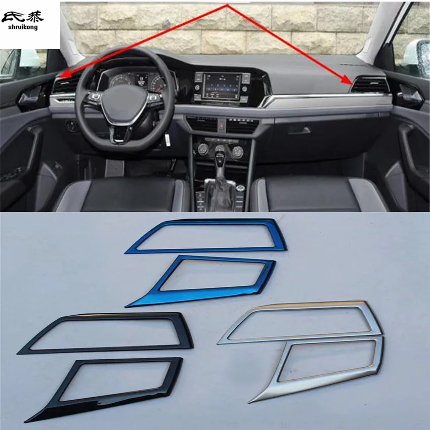 

2pcs/lot stainless steel front both sides air conditioning outlet decoration cover for 2019 Volkswagen VW JETTA 7 MK7