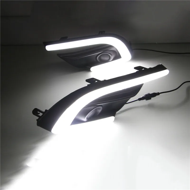 2Pcs DRL For Mazda 3 Mazda3 Axela 2017 2018 Daytime Running Lights fog lamp cover headlight 12V Daylight | Автомобили и мотоциклы