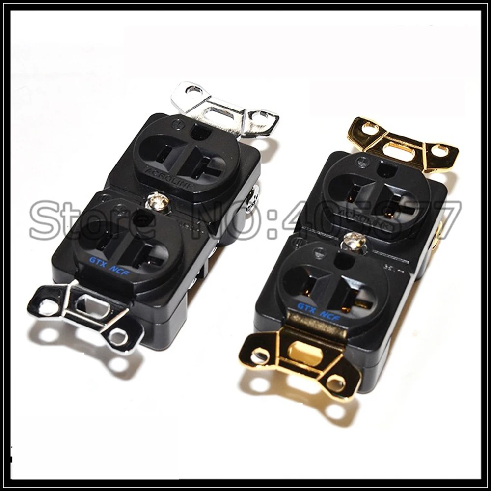 

High Quality Gold-Plated AC Duplex Receptacle wall socket