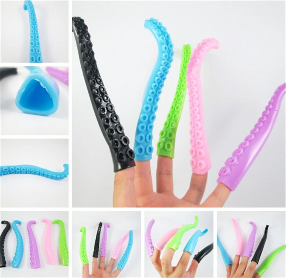 Octopus Tentacles Finger Puppet New Funny Environment Story Mini Finger Toy Practical Joke Toy Wholesale