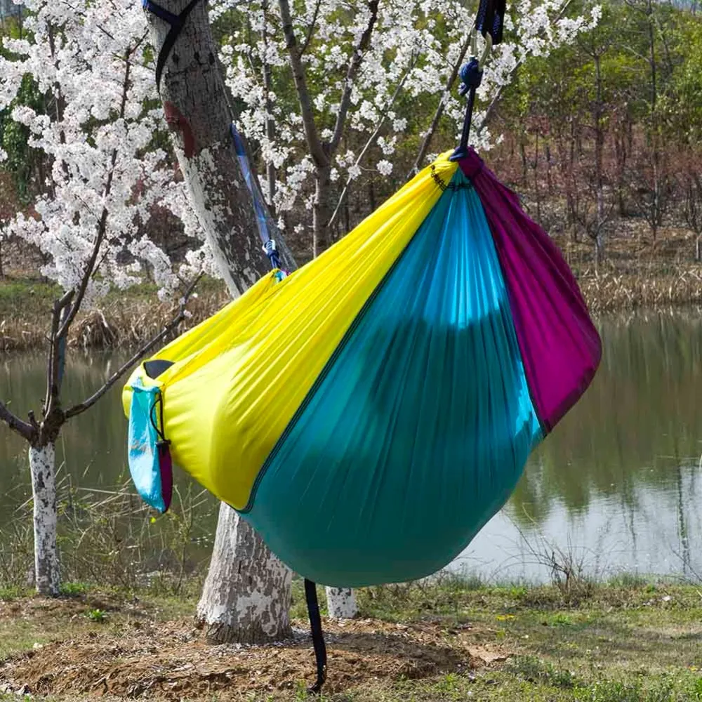 NEW ARRIVAL Outdoor Camping Hammock Portable Backpack Online Sale Indoor Furniture Colorful Hammocks Folding Beach Travel Campus | Мебель