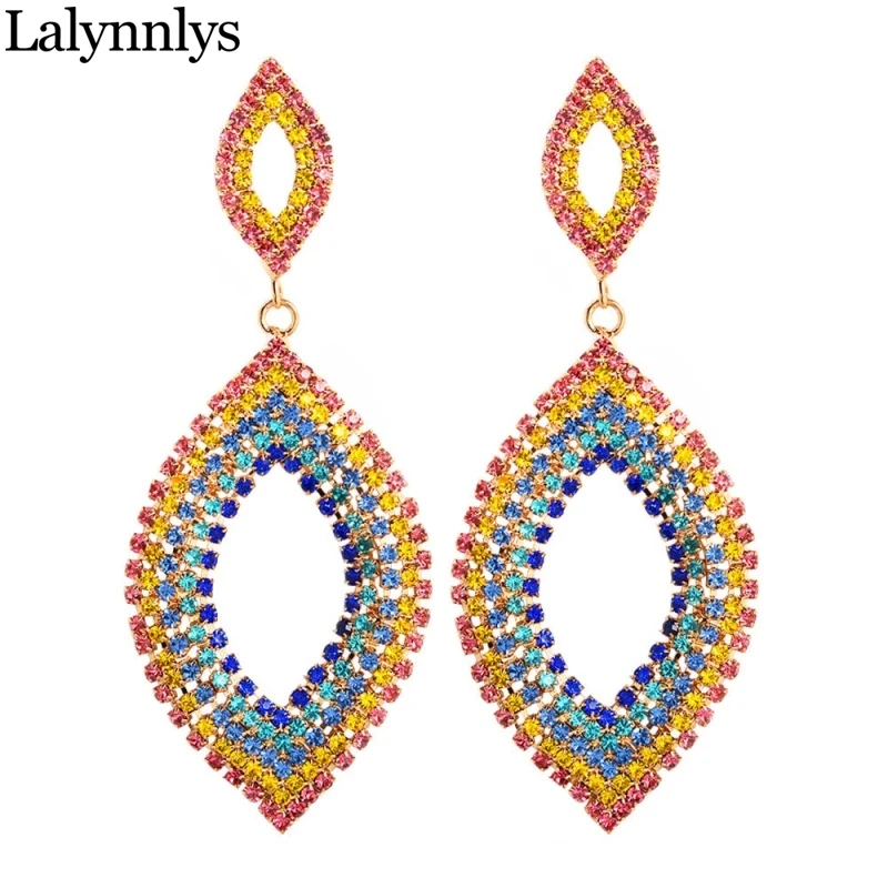 Lalynnlys, новая мода, серьги в виде рыбы, фламинго, висячие серьги, птицы, краб, стразы, серьги-капли для женщин, девушек, подарочные украшения для ушей E60531
