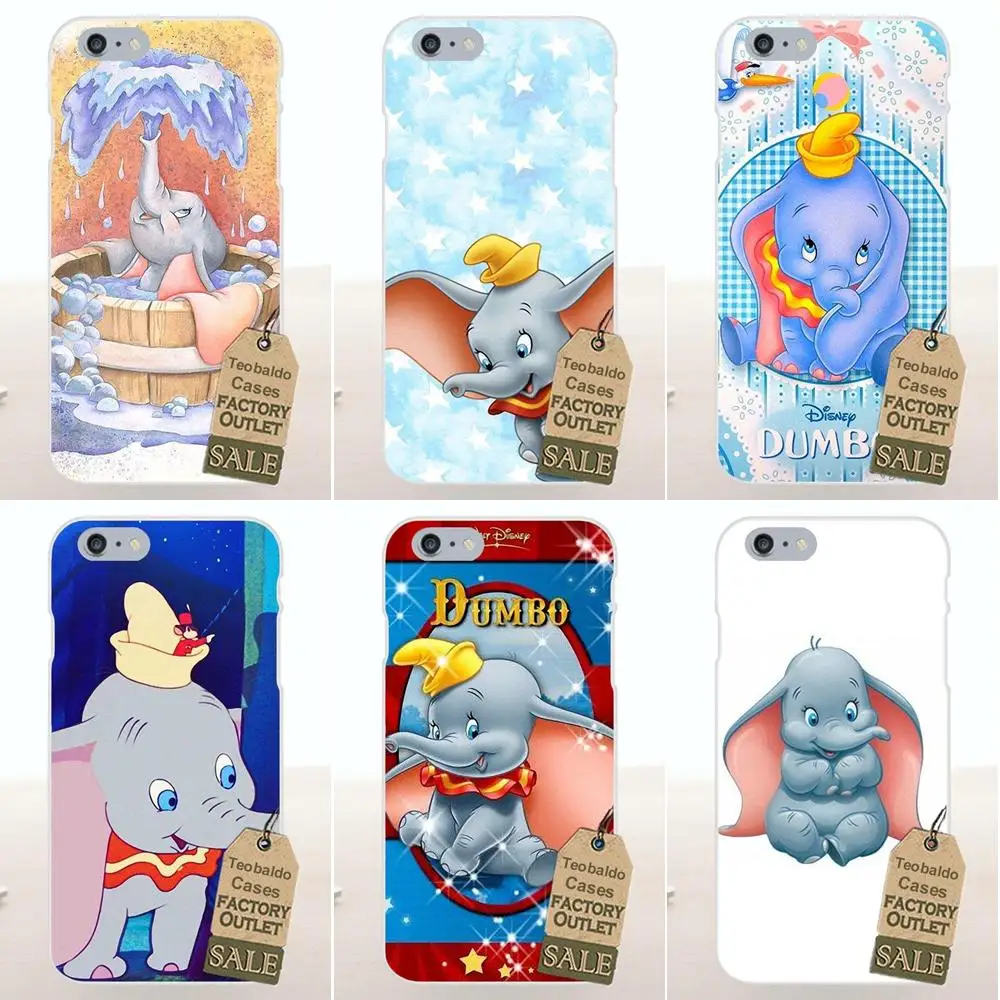 Tpwxnx анимация Dumbo Мягкий ТПУ чехол для Apple iPhone X 4 4S 5 5C SE 6 6S 7 8 Plus LG G4 G5 G6 K4 K7 K8