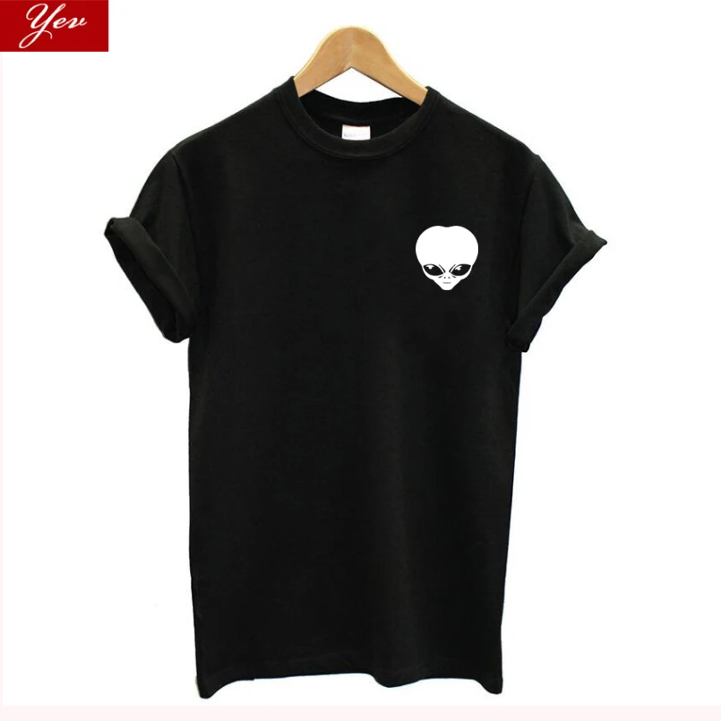 Футболка Alien Женская хлопковая забавная тенниска с графическим рисунком 100%