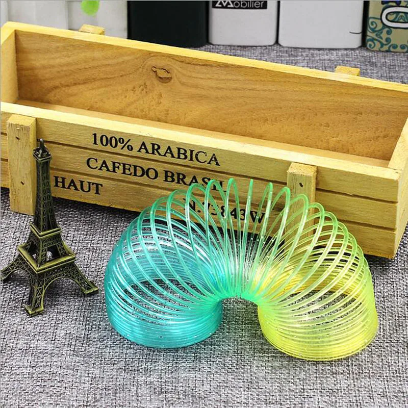 3pcs New Magic Funny Gifts Bounce Toys Board Games for Children Anti-stress Ring Spring Rainbow Game Kids | Игрушки и хобби