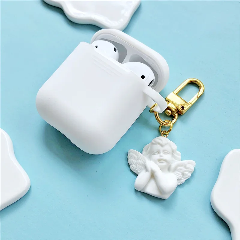 Новое поступление, силиконовый чехол для Apple Airpods, аксессуары для bluetooth-наушников, защитный чехол Air pods с брелоком
