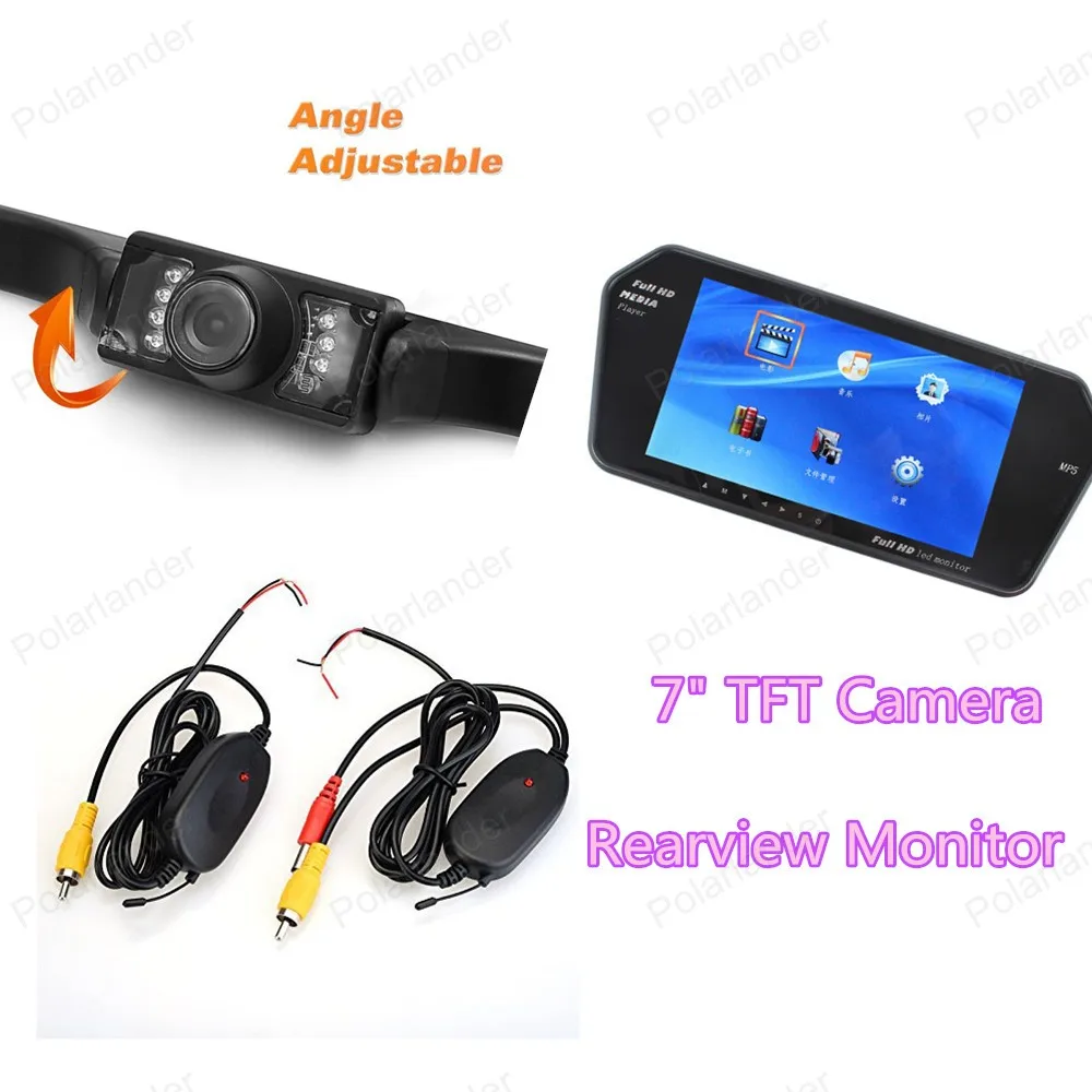 7 дюймов TFT LCD HD Автомобильное Зеркало монитор заднего вида дисплей для парковки