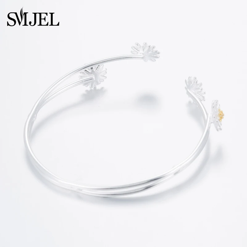 SMJEL новые модные ювелирные изделия крошечные маргаритки цветы браслеты на