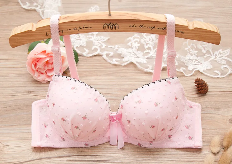 Color 4(bra only) Нижнее белье для девочек-подростков милые спортивные бюстгальтеры для молодых девушек хлопковый бюстгальтер с пуш-ап и небольшой грудью для подростков, для фитнеса, для детей от 12 до 16 лет - Цвет: Color 4(bra only)