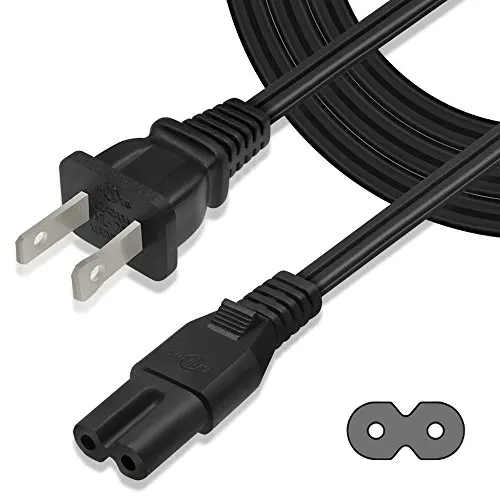

US Plug UL Listed 2 prong Cord Power Cable Lead 2 prong C7 Figure 8 Power Cord for Game Consoles Printers Boomboxes