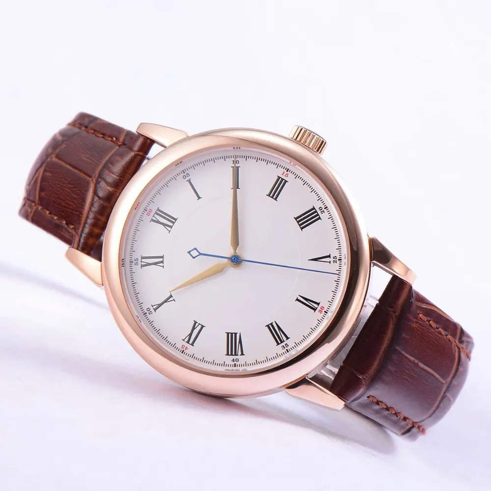 40 мм corgeut белый стерильный для набора розовый золотой корпус автоматические
