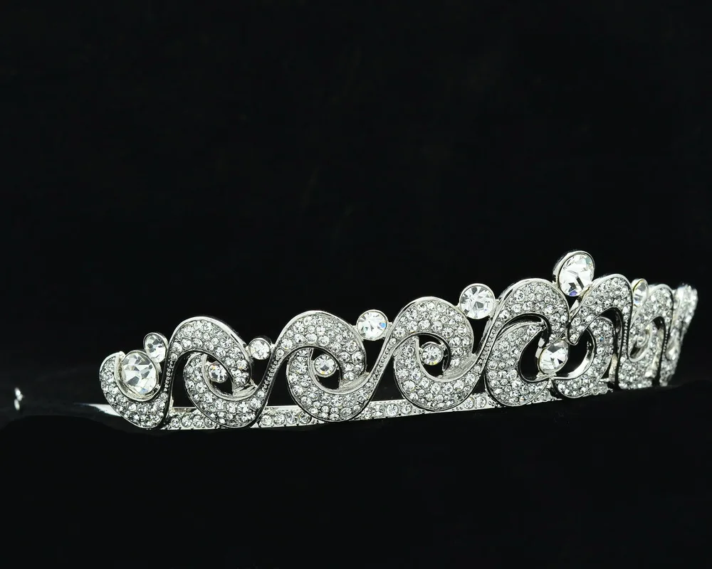New 2015 H-Quality Moon Tiara Crown Head Piece Wedding Hair Accessories Quinceanera Tiaras and Crowns Austrian Crystal SHA8607 | Украшения