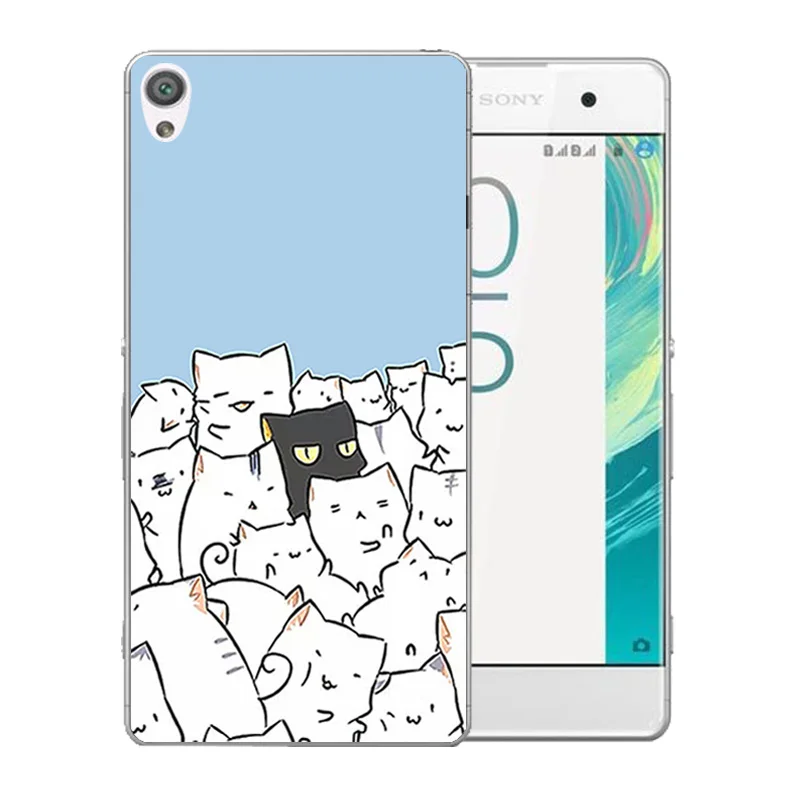 Phone Cases Soft Silicone TPU FOR Sony Xperia XA F3111 Luck Cat Pattern Clear Back Cover Dual F3112 Protector Funda |