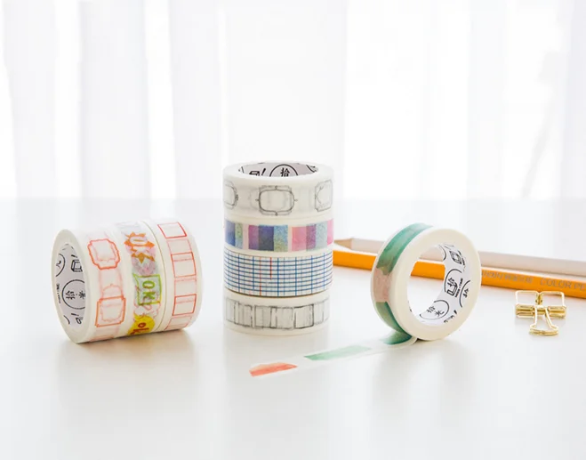 1 шт. милые 15 мм* 7 м акварельные Маскирующие Ленты Kawaii Скрапбукинг DIY ремесло липкий деко Япония васи клейкая лента канцелярские принадлежности