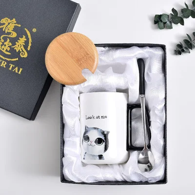 Новинка 2019 милые кружки из керамики с рисунком кота и собаки кофейные чашки для