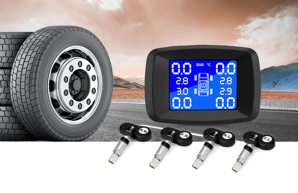 SMARTECH USB 2,0 TPMS с автомобильным зарядным устройством, универсальный прикуриватель, цифровой ЖК-дисплей, автоматическая система охранной сигнализации, давление в шинах
