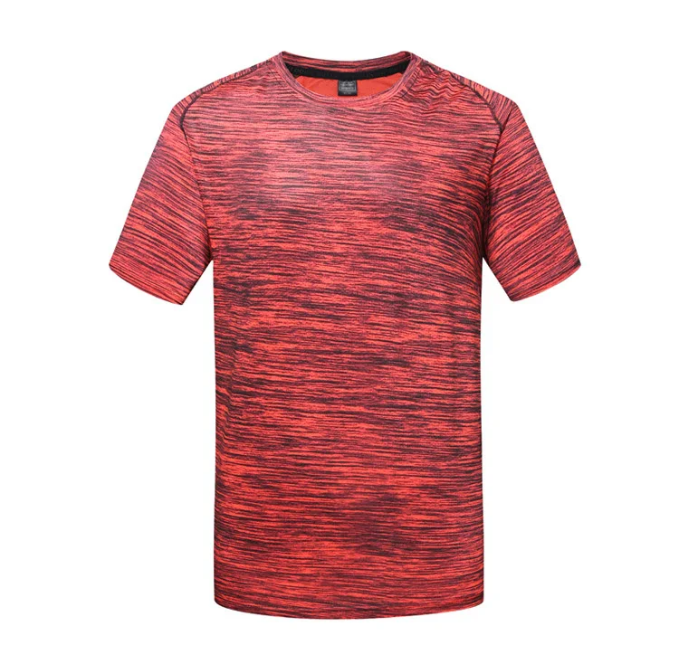 Running T Shirt for Men Outdoor Sports Training Quick Dry Fitness Short Sleeve Men's Sportswear Male Bodybuilding - Цвет: Красный