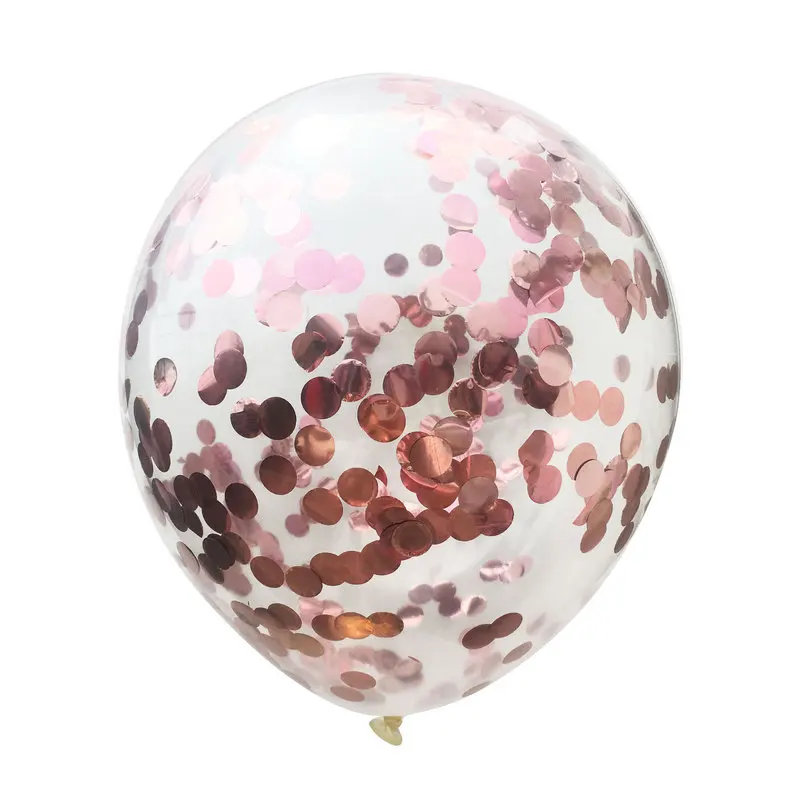 10Pcs 12 Inch Colorful Latex Golden Sequins Confetti Balloons Party for Wedding Birthday Baby Shower Decorations | Дом и сад