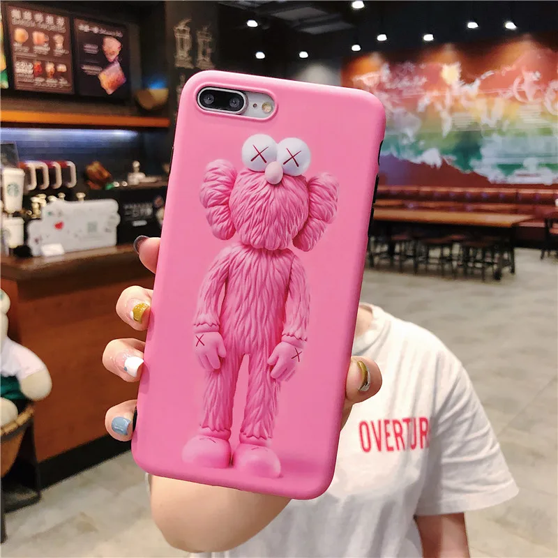 Для iphone 6 S 7 8 Plus X XS XR Max чехол Модный KAWS Toys Sesame Street Мягкий силикон imd для телефона |