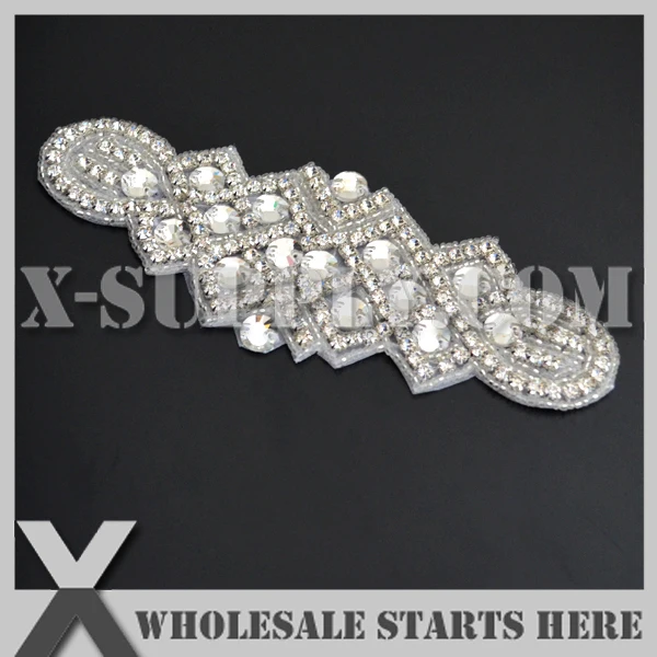 

(50pcs/lot) Bridal Rhinestone Applique for Custom Wedding Dress Decoration, X1-RAT2378