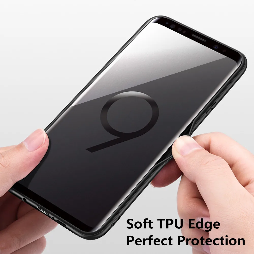 MOFi оригинальная задняя крышка для samsung Galaxy S9 Чехол Жесткий PC для Galaxy S9 из искусственной кожи корпус полный идеальный роскошный мягкий ТПУ чехол