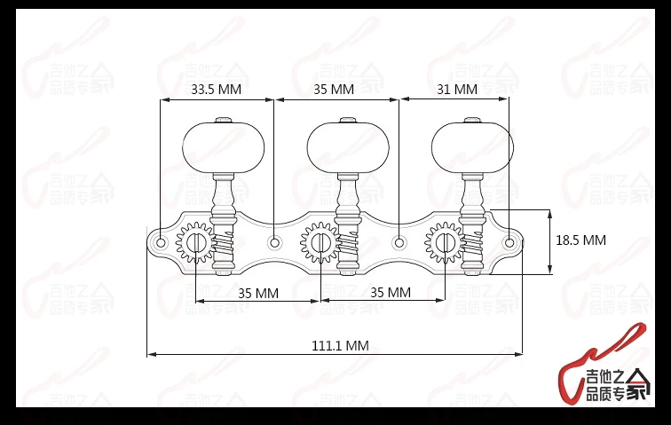 1 комплект высококачественные тюнеры для классической гитары с передаточным
