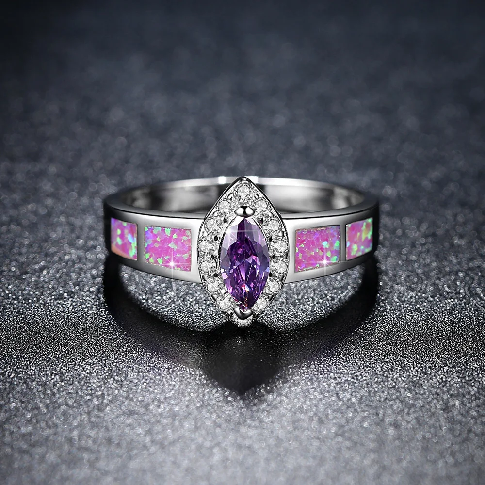 Superior Quality Beautiful Eye Ring Personality Gift Purple Cubic Zirconia For Women | Украшения и аксессуары
