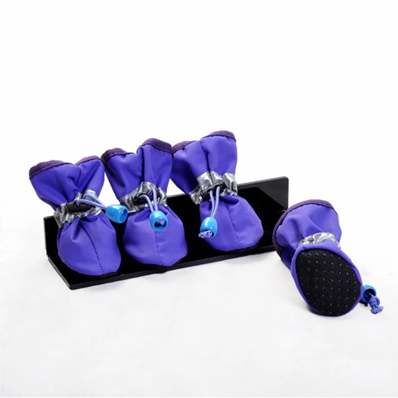 Зимняя Теплая обувь для питомцев 4 шт./компл. водонепроницаемая щенков