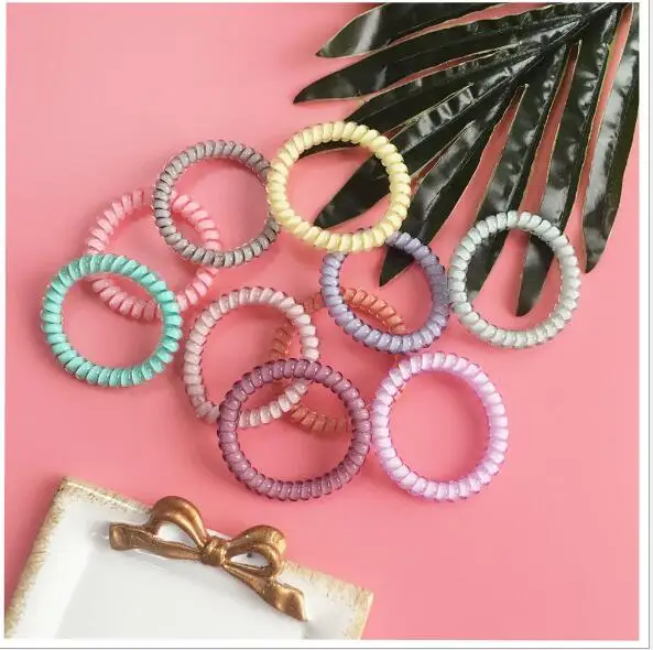 Новое поступление (5 шт./лот) модное резиновое кольцо для волос ярких цветов в