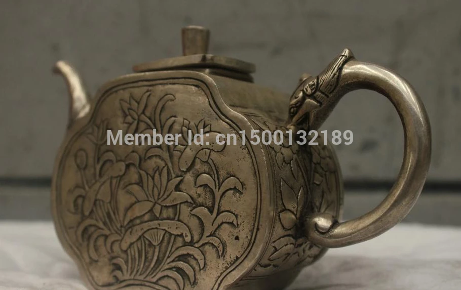 Xd 0045 Китайская народная культура ручной работы старая бронза серебряная статуя