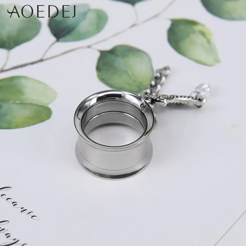 AOEDEJ растягивающийся пирсинг для уха из нержавеющей стали, удлиняющий тоннель, пробки и тоннели, пирсинг ombelico, пирсинг orelha 5-22 мм