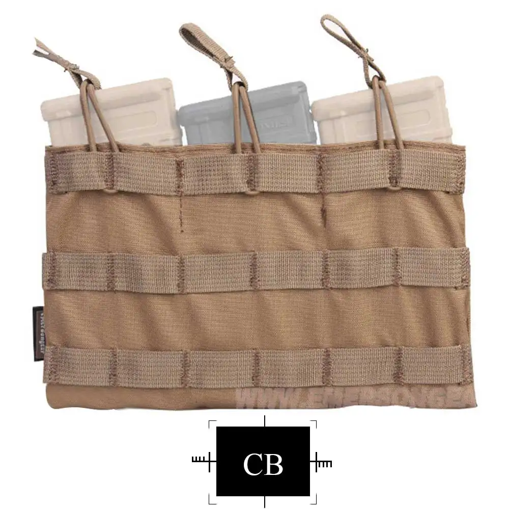 CB EMERSON gear 5,56 тройной Открытый Топ маг Чехол тактическая Боевая передача Molle подсумок маг держатель Мультикам Койот коричневый EM6356 - Цвет: CB