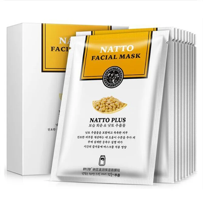 Молочная отбеливающая маска для лица Уход за кожей Natto/увлажняющая шелковая