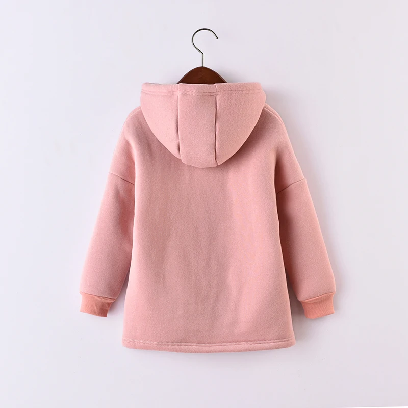 BibiCola Girls Coats Jackets Plus Cashmere 2018 Winter Children Outerwear for Kids Clothes Christmas Deer Hooded Coat | Детская одежда