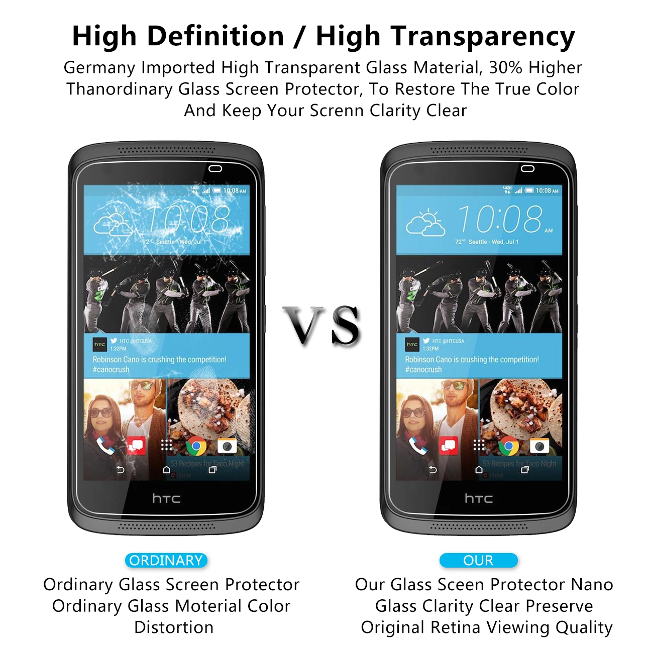2.5D 0 26 мм 9H Премиум Закаленное стекло для htc Desire 526 526G 326 326g защита экрана закаленное