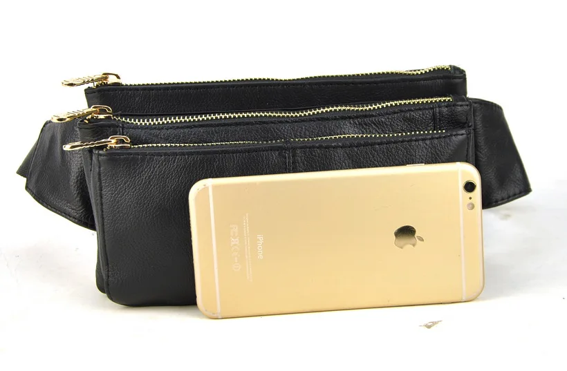 Поясная сумка на молнии для мужчин и женщин Классический Повседневный кошелек из