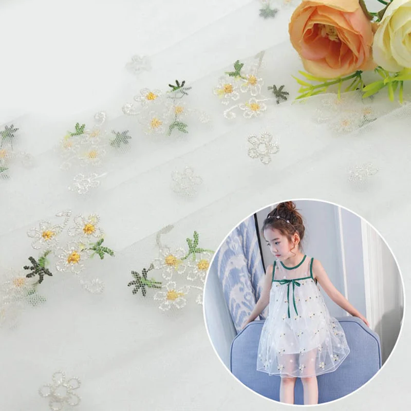 Красивая Цветочная одежда ткань для шитья вышивка сетчатая сделай сам ручная