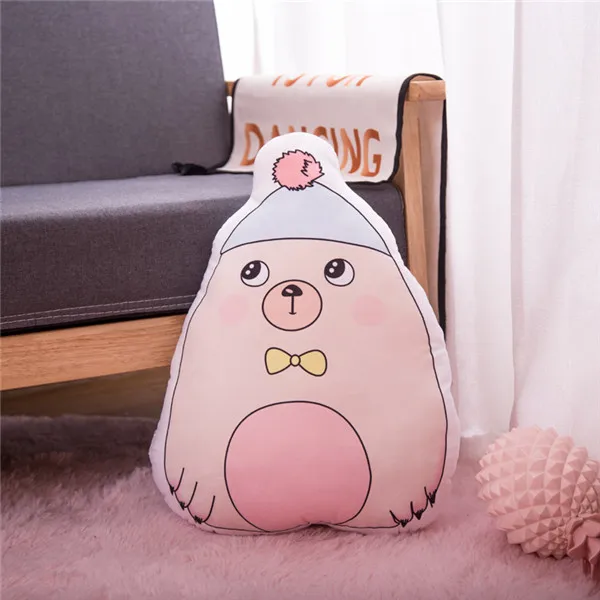 Hat bear 1 шт., милый плюшевый мишка, фламинго, единорог, Лев, кошка, Зебра, плюшевая игрушка, мягкая подушка, игрушка для детей, подарки для малышей, Декор - Цвет: Hat bear