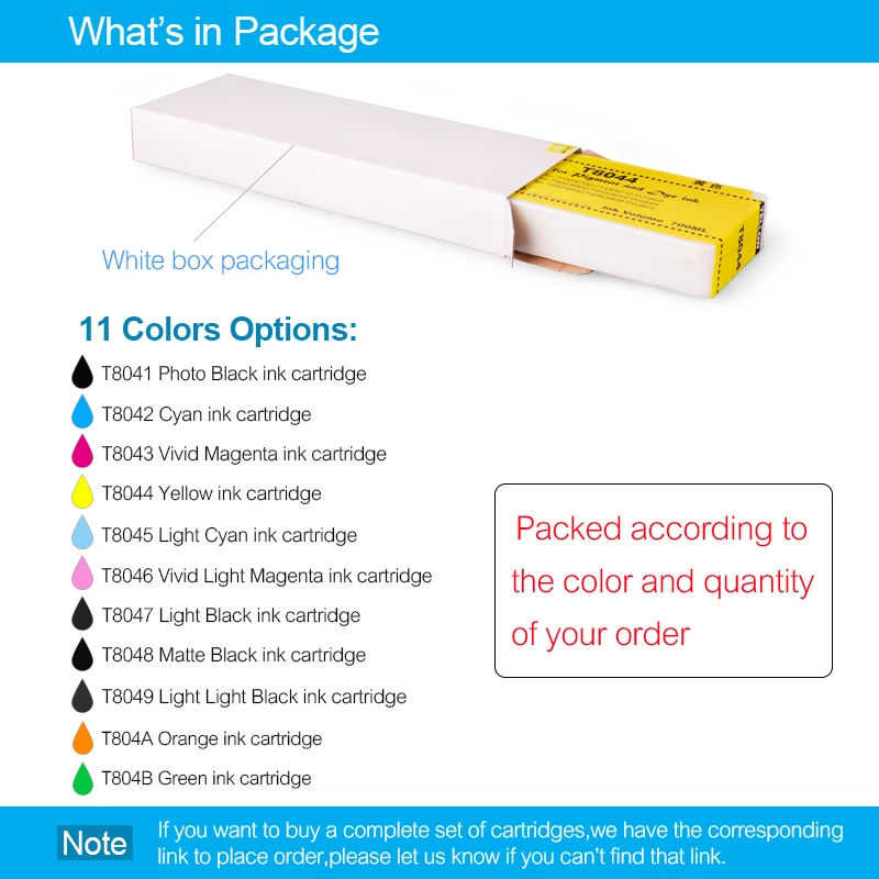Чернильный картридж совместимый с чернилами для Epson SureColor P6000 P7000 P8000 P9000 11 цветов