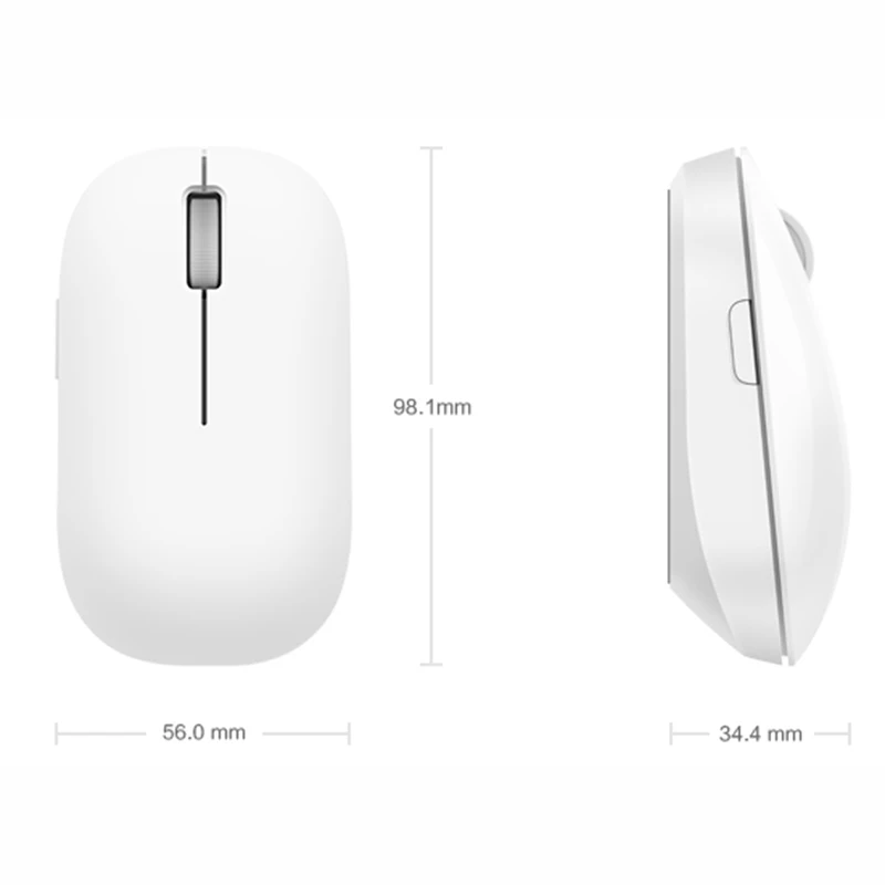 Оригинальный Xiaomi мышь Беспроводной 2 4 ГГц 1200 точек/дюйм Портативный двойной