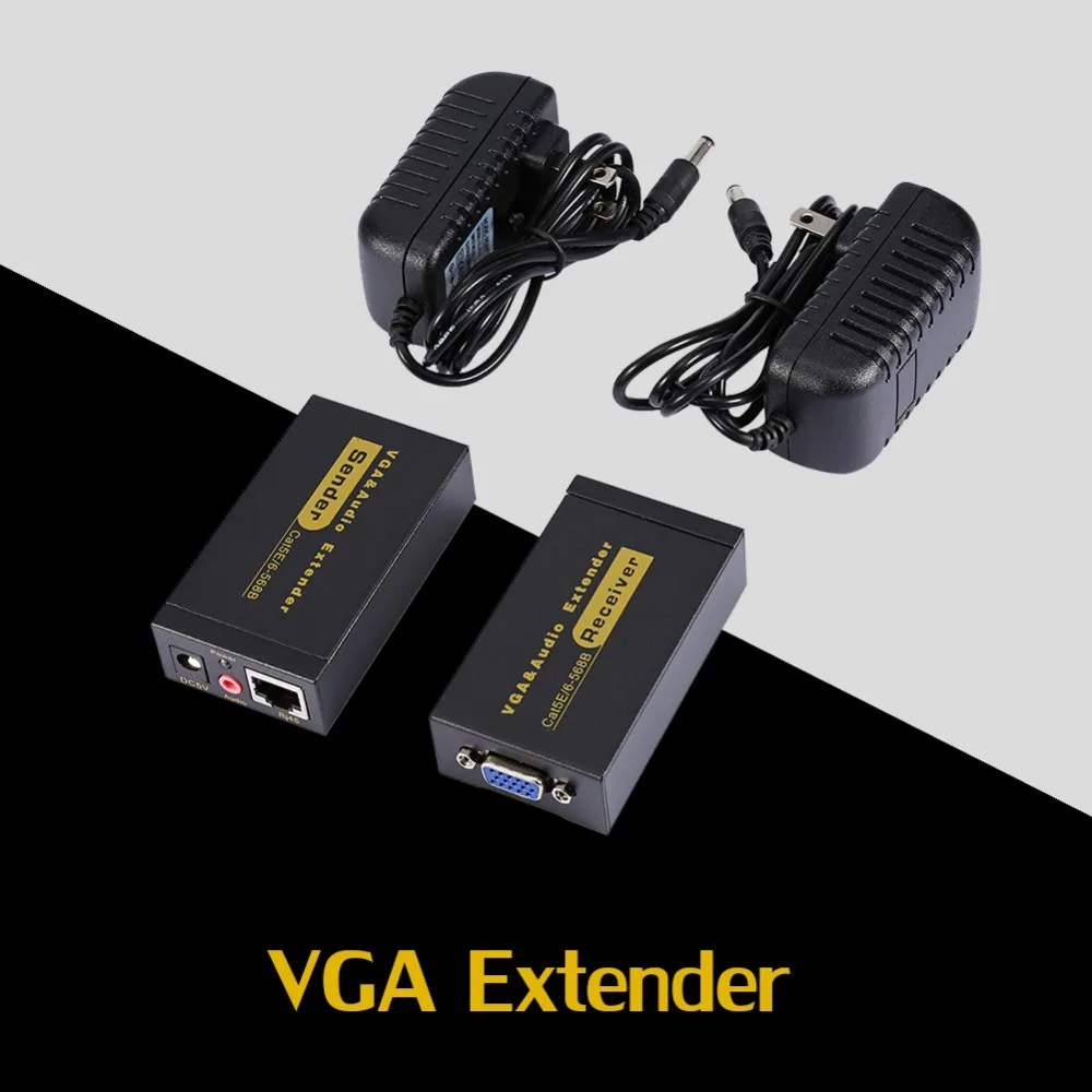 Расширенный передатчик сигнала VGA линии VGA-100MS расширитель сети 100 метров с аудио к