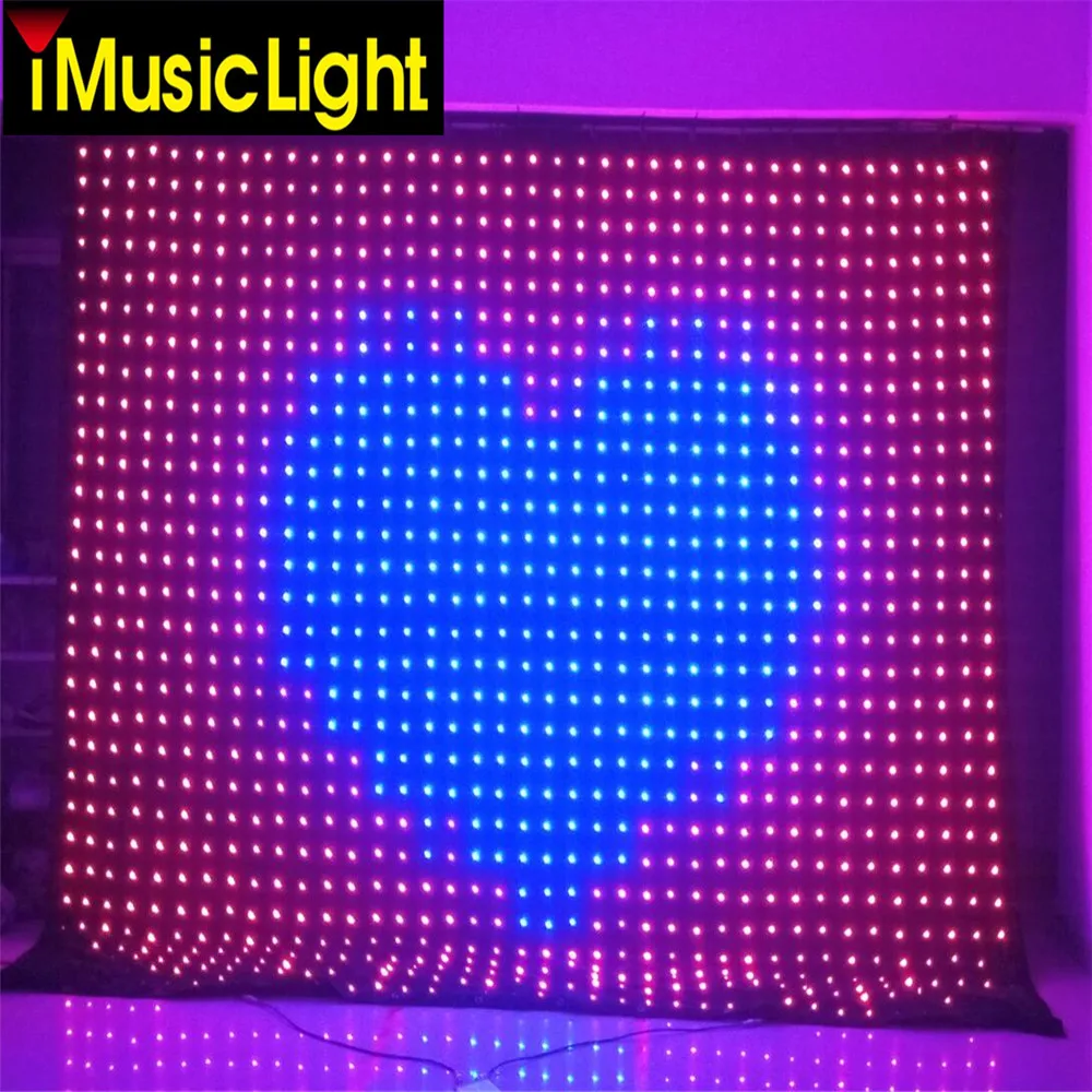 Р9 3x4 м гибкий светодиодный занавес RGB видео для сцены DJ Club Motiondrape PC управление с