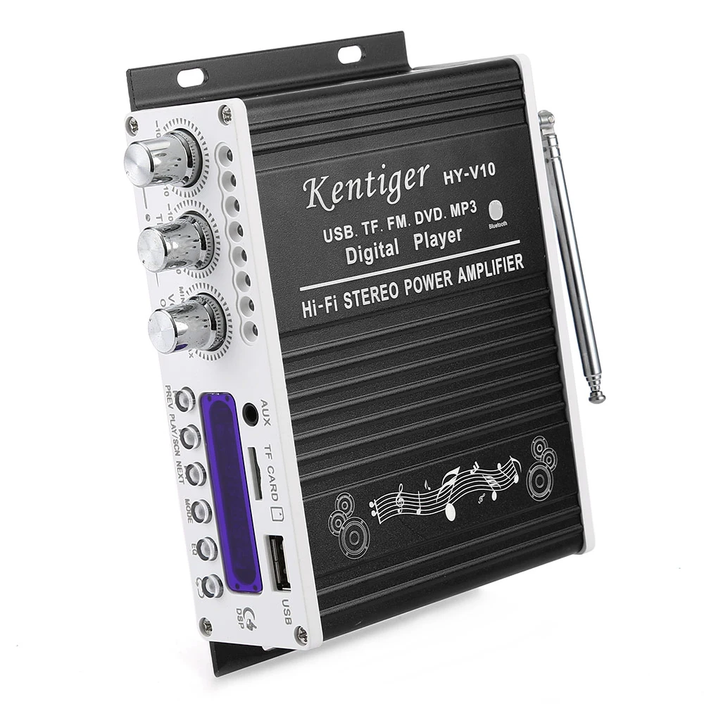 Super bass аудио Мощность Усилители домашние kentiger V10 bluetooth Hi-Fi стерео-класса AB