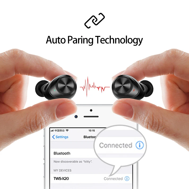Tws mini bluetooth настоящие беспроводные наушники 3D стерео бас Беспроводные с зарядным
