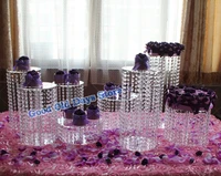 8pcs crystal acrylic round cupcake stand wedding birthday party decorating european style cake stand cake display