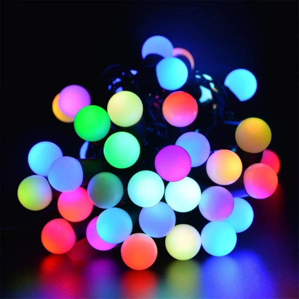 Новогодняя гирлянда RGB с 50 светодиодами 5 м рождесветильник вечерние НКИ